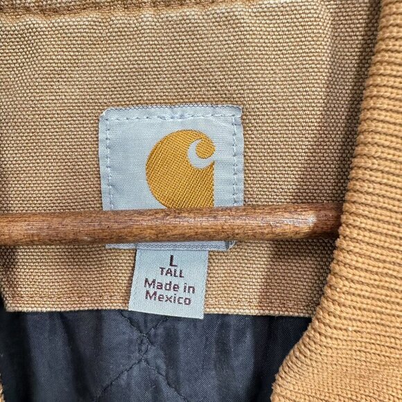 Carhartt Loose Fit Washed Duck Insulated Rib Collar Vest Destroyed Thrashed LT - Picture 6 of 9